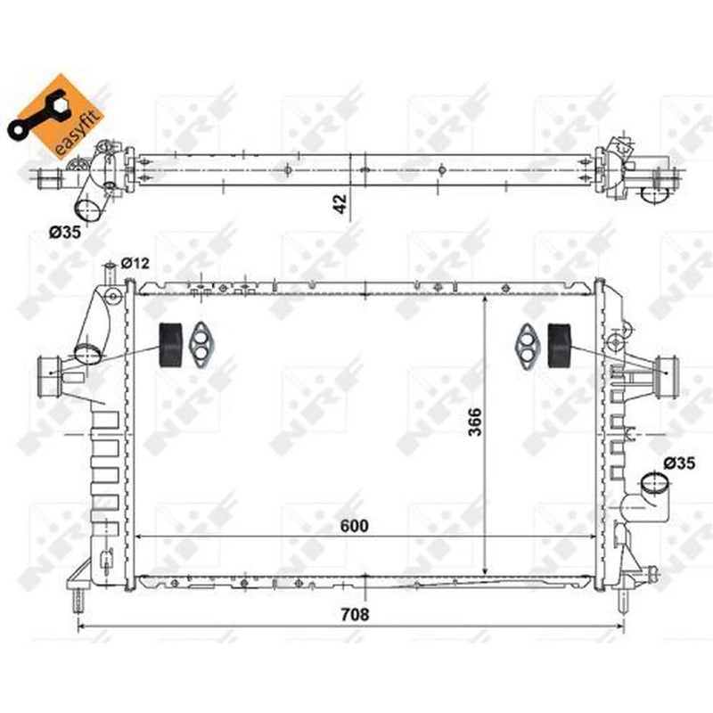 NRF Engine Radiator 506616