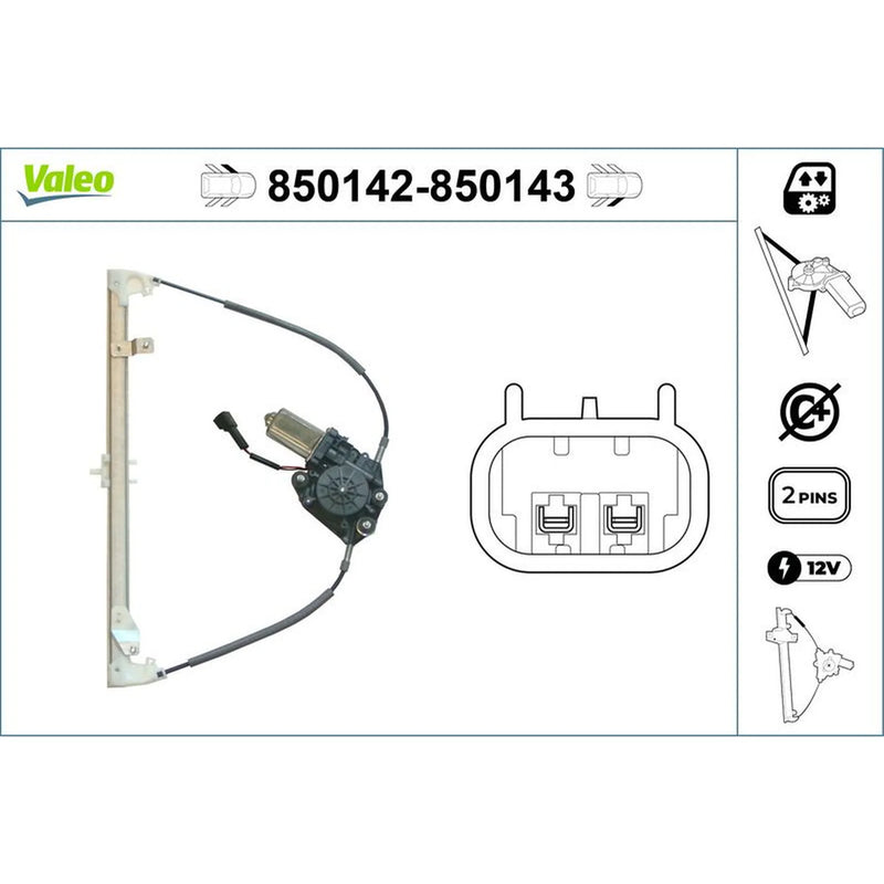 Valeo Electric Window Regulator Lifter Left Front 850142