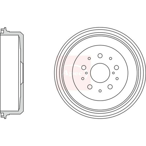 Apec Brake Drum Assembly Rear DRM9997