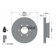 Textar 2 x Vented Front Brake Discs 92301203-x2