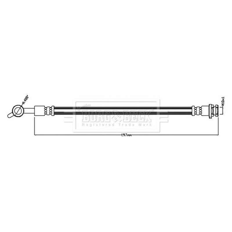 Borg & Beck Brake Hydraulic Hose Line outer BBH8810