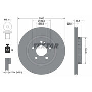 Textar 2 x Two-Piece Rear Brake Disc Brake Discs 92358025-x2