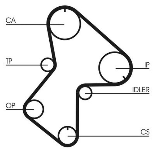 Continental CTAM Timing Belt Cambelt 153 Teeth CT596