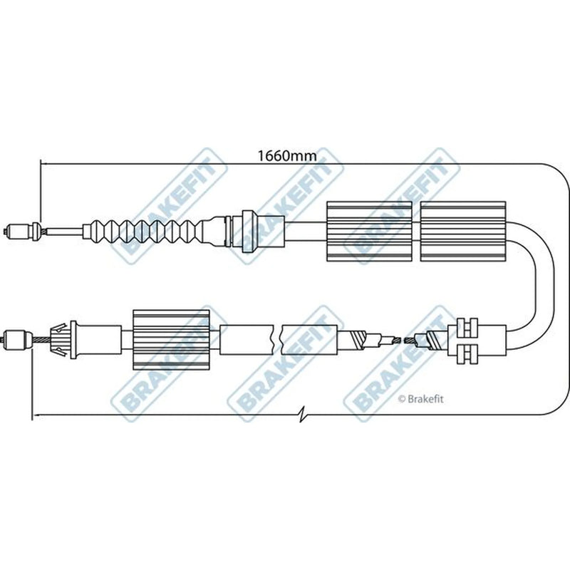 Apec Handbrake Cable Right Rear BBC3245