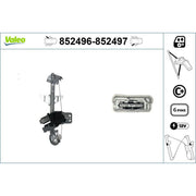Valeo Electric Window Regulator Lifter Right Rear 852497