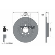Textar 2 x Solid Rear Brake Discs 92282803-x2