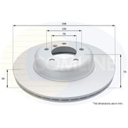 Comline 2 x Vented Front Brake Discs ADC1741V