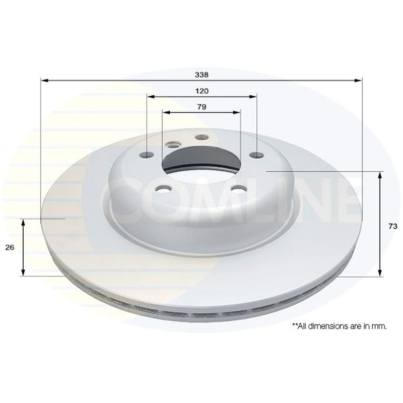 Comline 2 x Vented Front Brake Discs ADC1741V