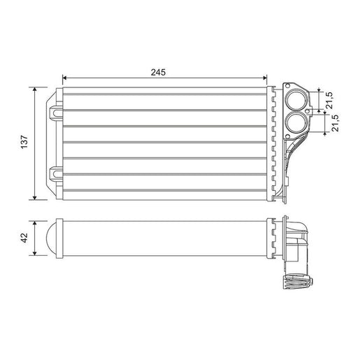 Valeo Heater Matrix Core Heat Exchanger 812322