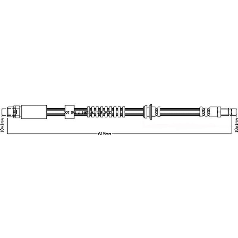 Abtex Brake Hydraulic Hose Line Right ABH1294