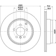 Mintex 2 x Rear Brake Discs MDC2274