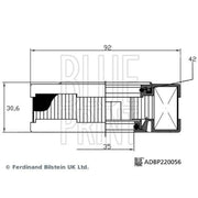 Blue Print Crankcase Ventilation Filter ADBP220056