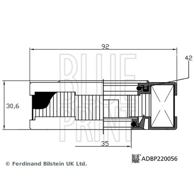 Blue Print Crankcase Ventilation Filter ADBP220056