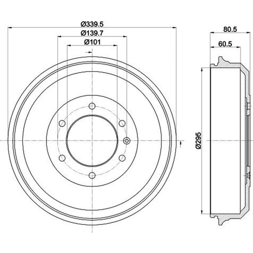 Mintex Brake Drum Assembly Rear MBD387