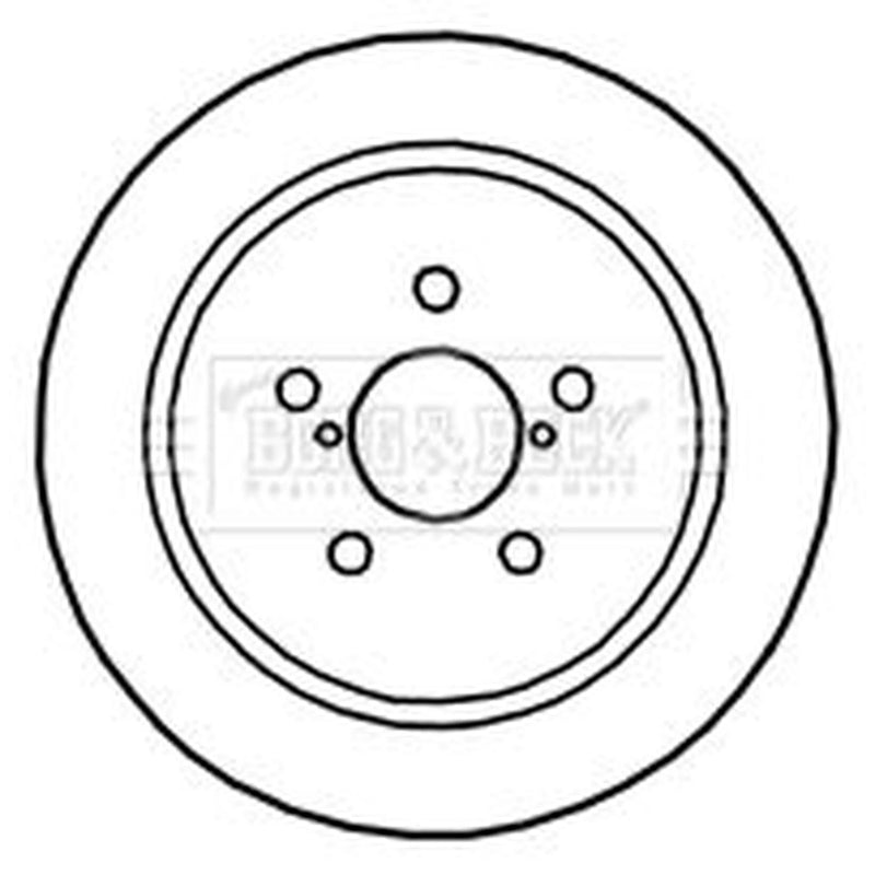 Borg & Beck 2 x Solid Rear Brake Discs BBD4764-x2