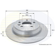 Comline 2 x Solid Rear Brake Discs ADC1278