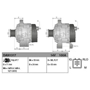 Denso Car Alternator 12V fits Toyota Avensis 2008-2018 2.0 2.2