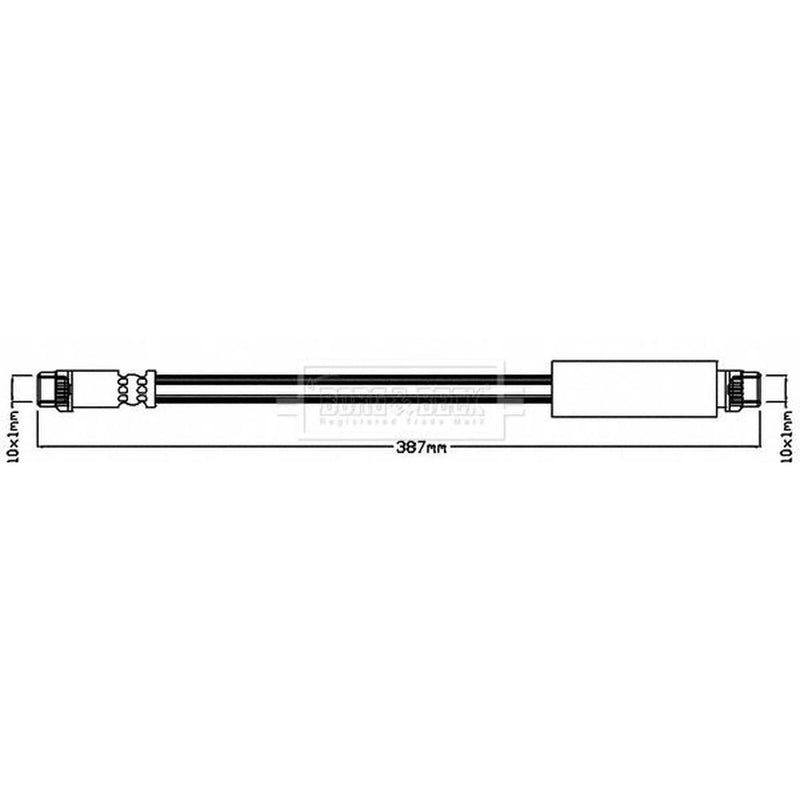 Borg & Beck Brake Hydraulic Hose Line Rear Right BBH8561