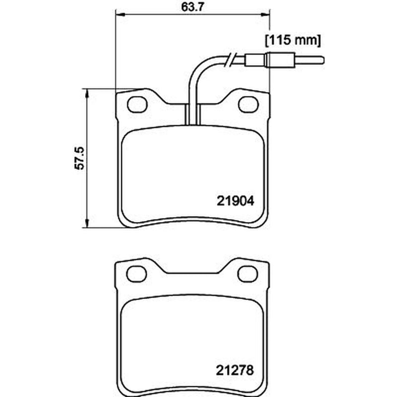Mintex Rear Brake Pad Set MDB1855