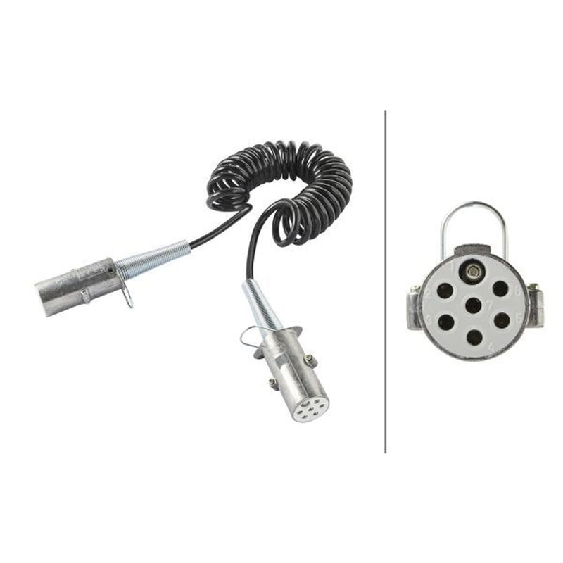 Hella Coiled Cable Connectors 24V PU (Polyurethane) 8KA 004 797-111