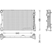 Denso Engine Radiator fits Mercedes-Benz C-Class 2007-2014