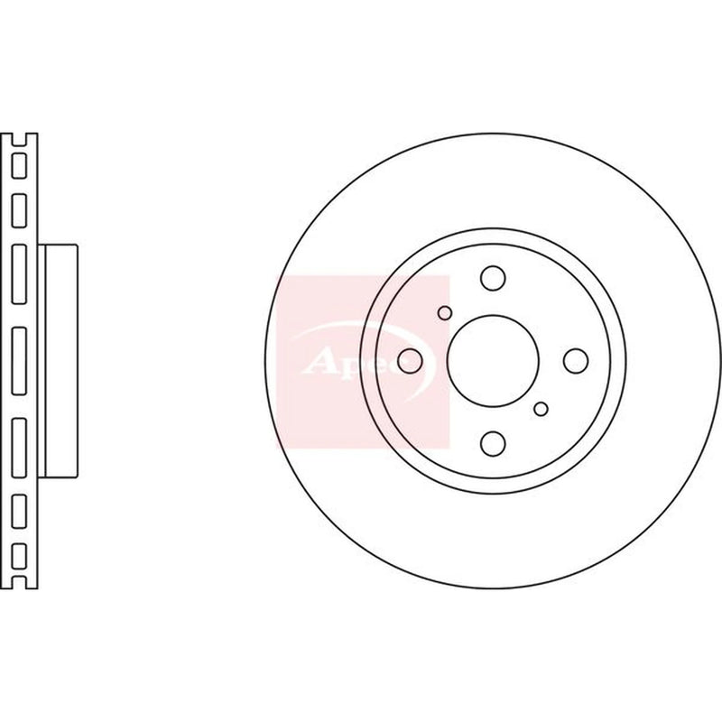Apec 2 x Front Brake Discs DSK2517-x2