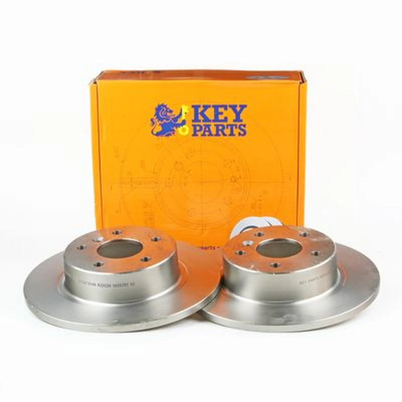 Key Parts 2 x Solid Rear Brake Discs KBD4085-x2