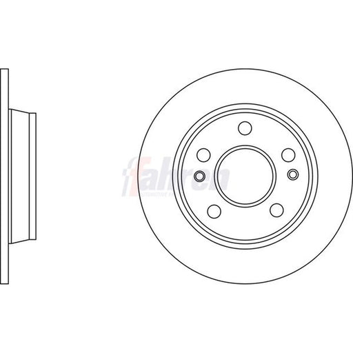 Fahren Rear Brake Solid Discs & Pads fits Hyundai Kona 2017-2023 1.0 1.6