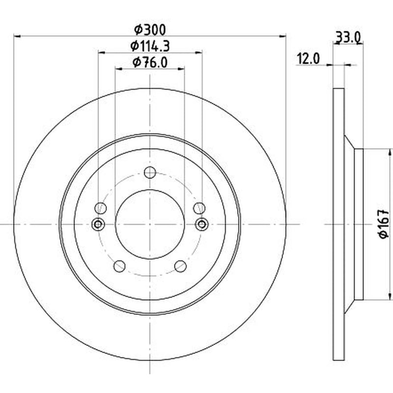 DON 2 x Solid Rear Brake Discs PCD17392-x2