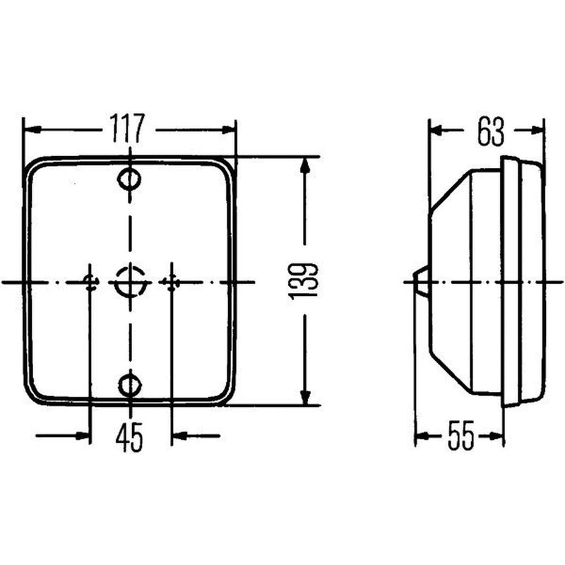 Hella Rear Fog Light Lamp Unit Right 2NE 003 236-001