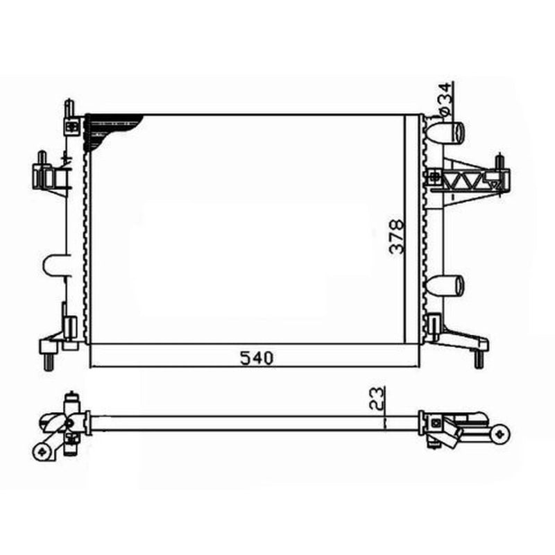 NRF Engine Radiator 509596