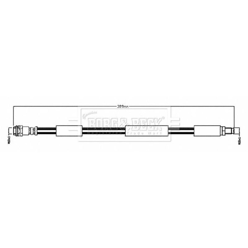 Borg & Beck Brake Hydraulic Hose Line Front Right BBH8682