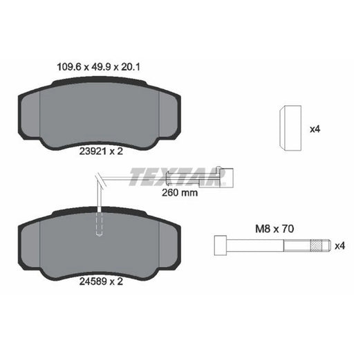 Textar Rear Brake Pad Set 2392103