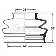 Borg & Beck Drive Shaft Bellow Kit transmission sided BCB6064