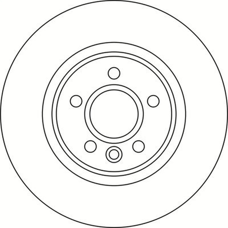 Abtex 2 x Solid Rear Brake Discs BD1576S-x2