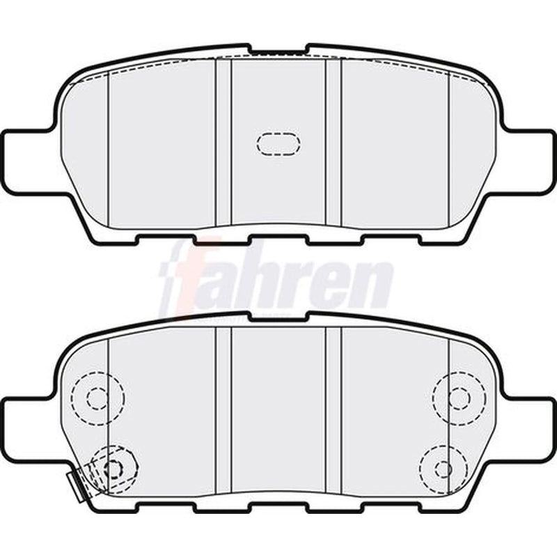 Fahren Rear Brake Pad Set fits Infiniti Ex 2008 on