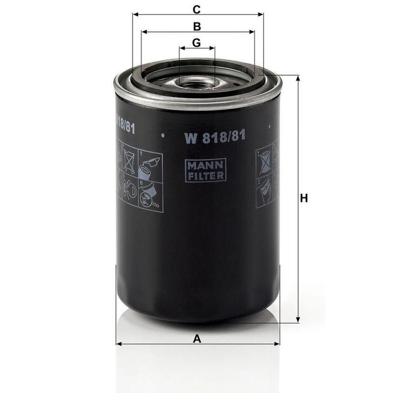 MANN-FILTER Engine Oil Filter W 818/81