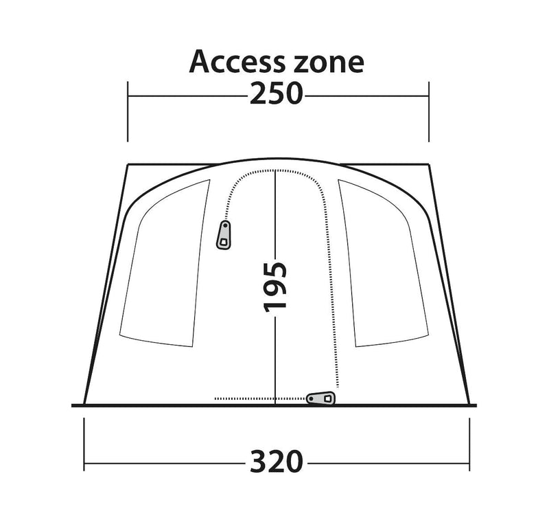 Outwell Fresno Driveaway Awning Grey - Outwell - Van Life Living