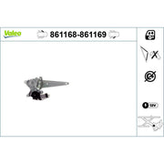 Valeo Electric Window Regulator Lifter Left Front 861168