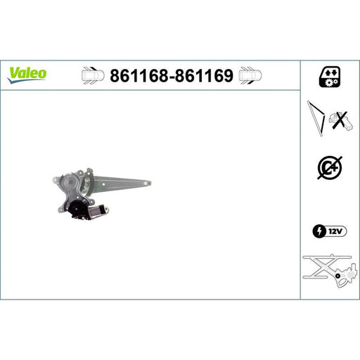 Valeo Electric Window Regulator Lifter Right Front 861169