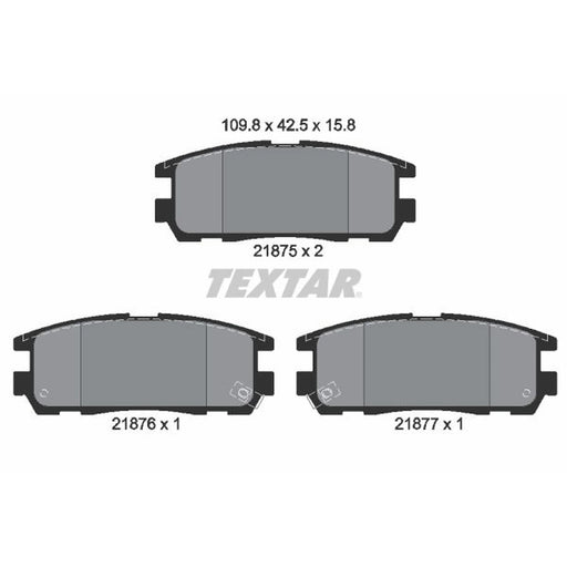 Textar Rear Brake Pad Set 2187501