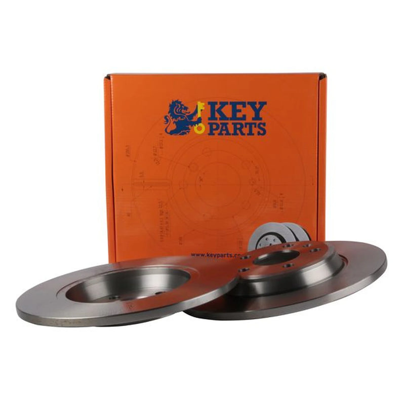 Key Parts 2 x Solid Rear Brake Discs KBD4635-x2