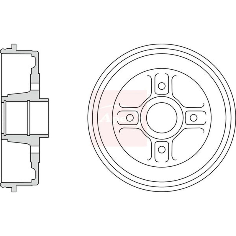 Apec Brake Drum Assembly Rear DRM9984