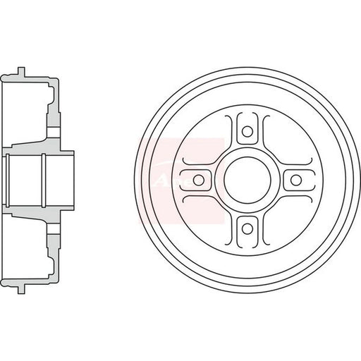 Apec Brake Drum Assembly Rear DRM9984