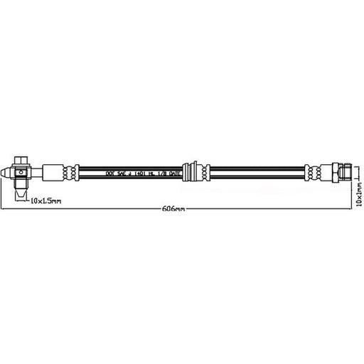 Abtex Brake Hydraulic Hose Line Right ABH1194