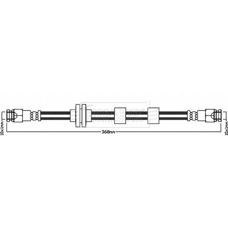 Borg & Beck Brake Hydraulic Hose Line Rear Right BBH7963