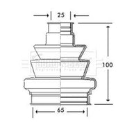 Borg & Beck Drive Shaft Bellow Kit transmission sided BCB2777