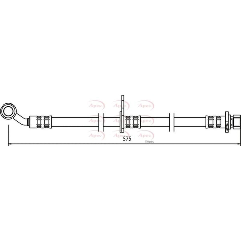 Apec Brake Hydraulic Hose Line Front Left HOS3503
