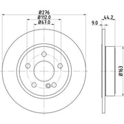 DON 2 x Solid Rear Brake Discs PCD13252-x2