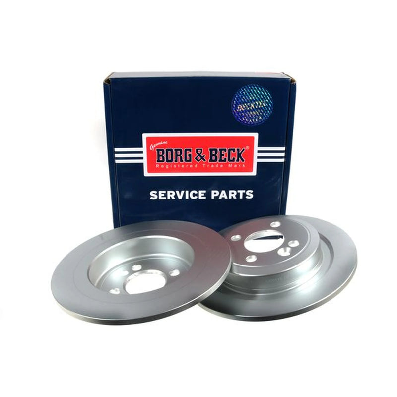 Borg & Beck 2 x Solid Rear Brake Discs BBD5410-x2